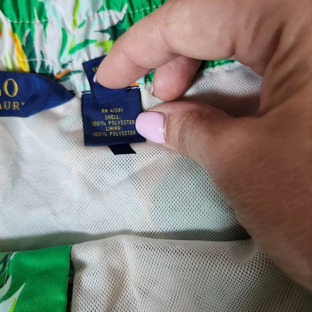 Polo Ralph Lauren Swim Trunks Tropical Floral Green Board‎ Shorts 3XB Big